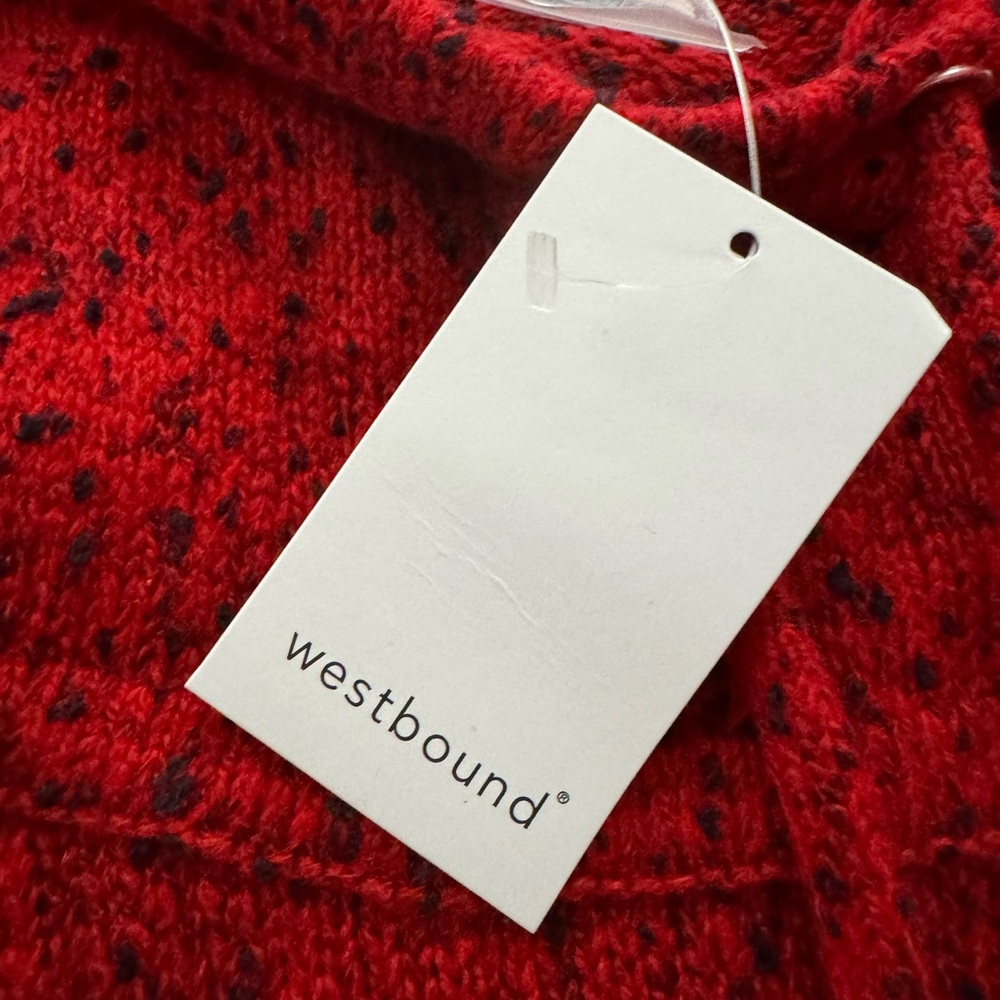 Dillards NWT Westbound sweater. XL Tango Red.
